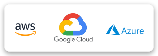 AWS, Google Cloud and Microsoft Azure cloud platforms